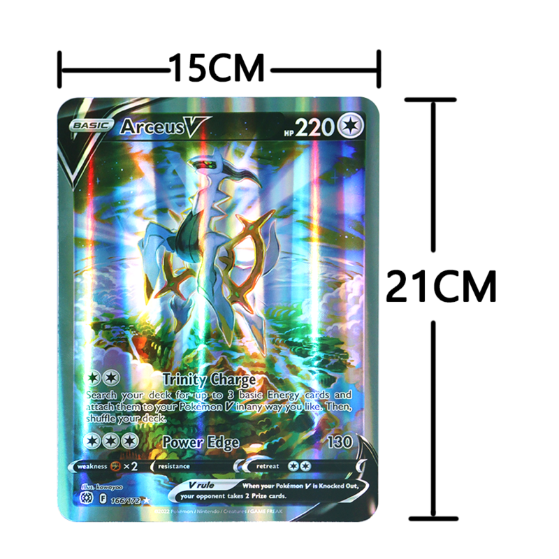 مجموعة كبيرة من بطاقات البوكيمون حزمة Vstar كبيرة الحجم كبيرة الحجم XXL الألمانية الفرنسية Vmax GX بيكاتشو Mewtwo Charizard سوبر نادرة بطاقة قوس قزح