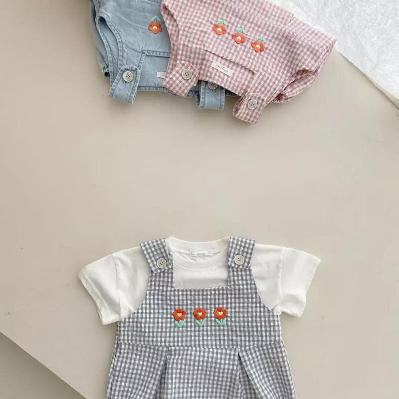 ملابس MILANCEL للأطفال حديثي الولادة موضة صيف 2022 بدلة بها ثلاثة زهور صغيرة ملابس خارجية للأطفال في سن الحبو بدلة واحدة للفتيات
