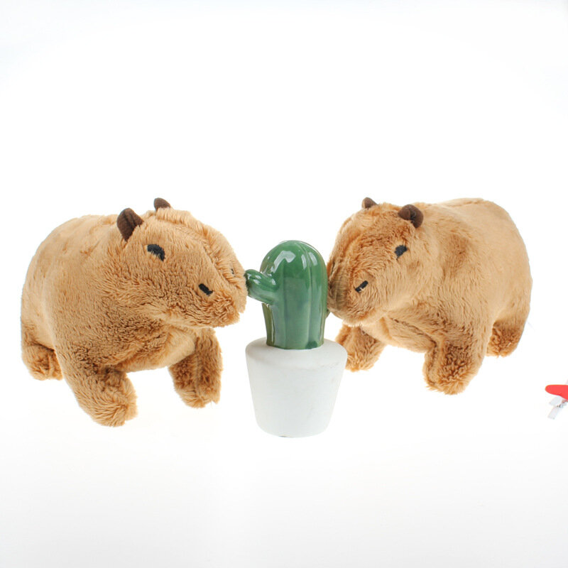 محاكاة Capybara ألعاب من نسيج مخملي لطيف Capybara بلوشي منفوش Capybara محشوة دمية على شكل حيوان هدية عيد ميلاد للأطفال