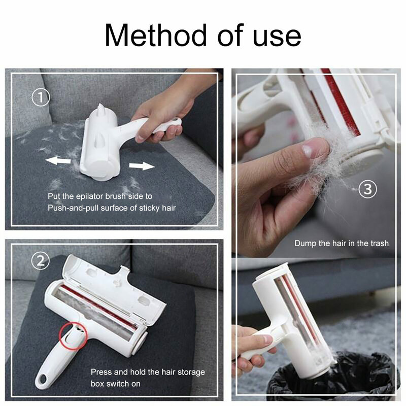 Pet Hair Remover Roller Dog Cat Hair Cleaning Brush Removing Dog Cat Hair From Furniture Carpets Clothing Self-Cleaning Lint