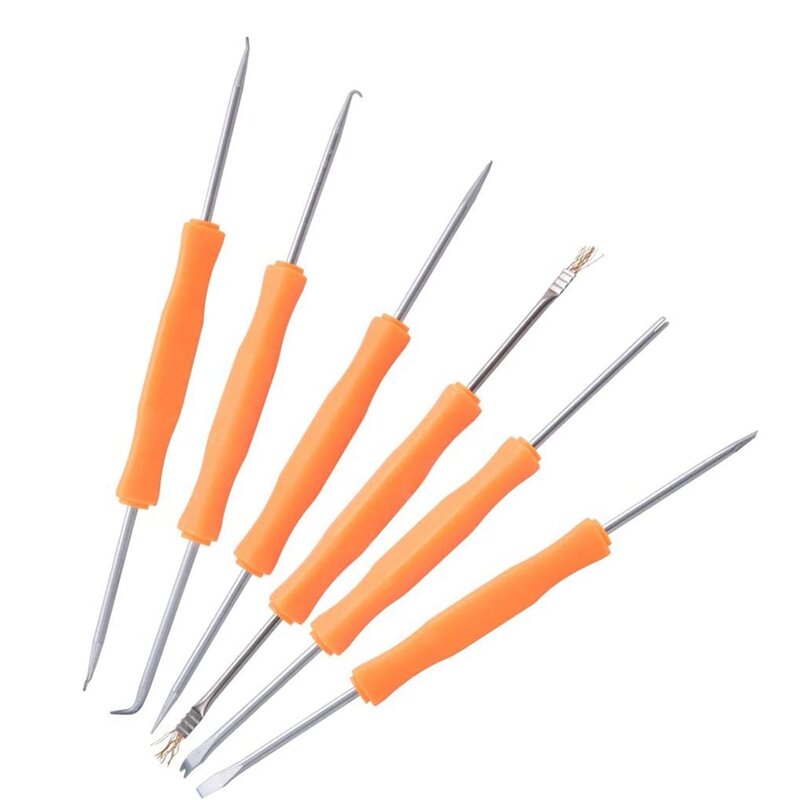 6 Pcs Soldering Assist Set Solder Assist Tools Electronic Components Welding Grinding Tool Kit PCB Cleaning Kit Set #1