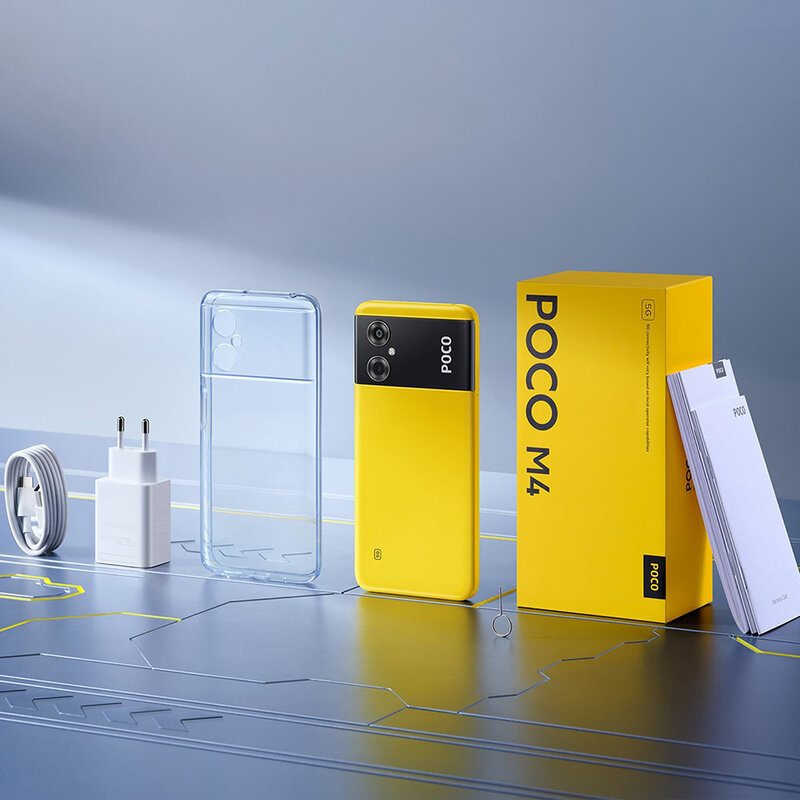 هاتف POCO M4 5G الإصدار العالمي هاتف ذكي NFC 4GB 64GB/6GB 128GB الأبعاد 700 ثماني النواة 90Hz 6.58 "DotDrop عرض 18 واط 5000mAh خلية