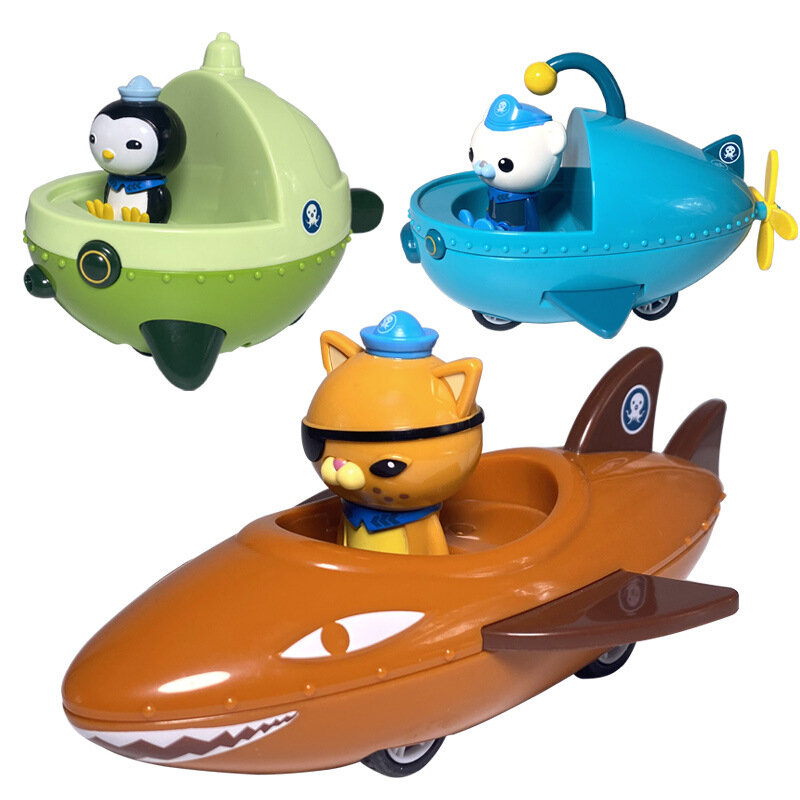 Octonauts التراجع سيارة بيزو Kwazii Barnacles بولي كلوريد الفينيل إعادة استكشاف عمل أنيمي الشكل هدية عيد ميلاد لعبة طفلة الصبي Kawaii