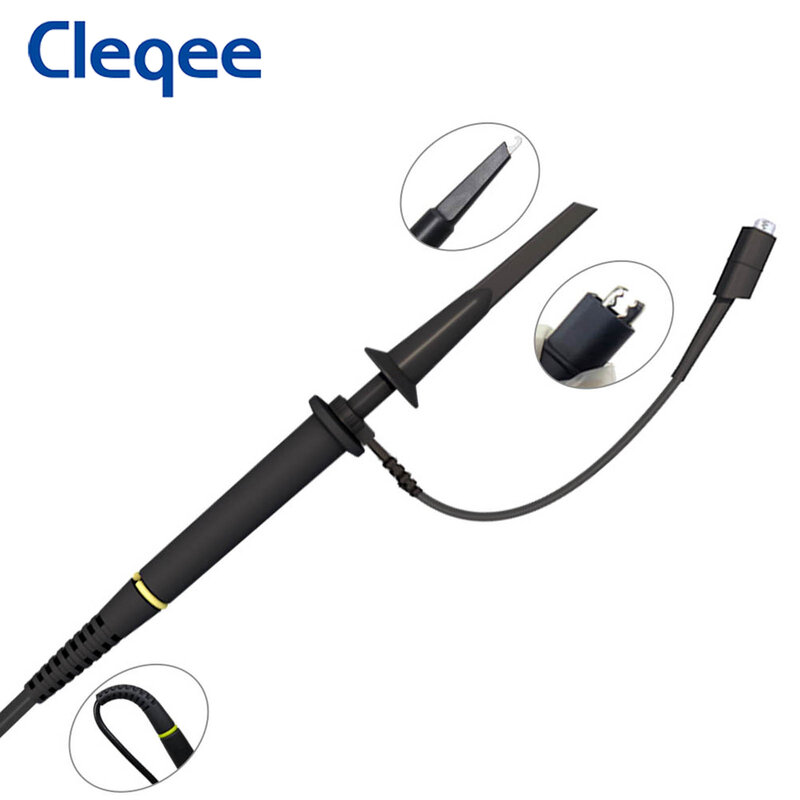 Cleqee P4100 High Voltage Oscilloscope Probe 100:1 2KV 100MHz 100X Safety BNC Connector for Oscilloscope Adjustable attenuation