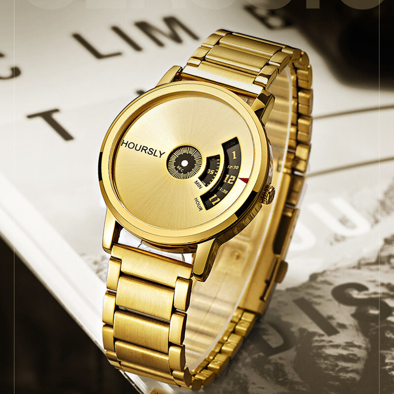 ساعة يد ذهبية ساعة يد رجالية 2022 من أفضل العلامات التجارية الفاخرة ساعات معصم كوارتز ذهبية للرجال ساعة رجالية