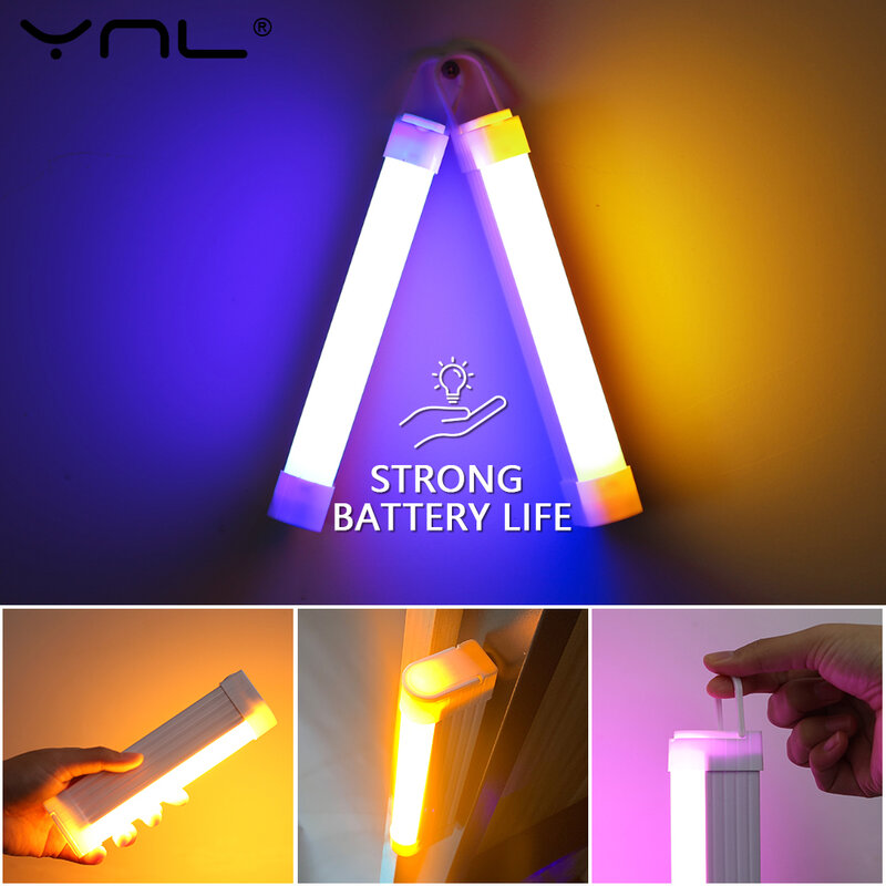 يده LED ملء ضوء USB قابلة للشحن LED ضوء للتصوير الفوتوغرافي الإضاءة LED ضوء الفيديو ضوء فلاش عصا ملونة Selfie مصباح #1