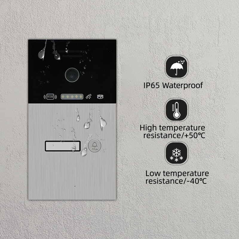 جهاز اتصال داخلي للفيديو من Jeatone مقاس 7 بوصة يعمل بالواي فاي من Tuya لاسلكي 960p لنظام المنزل مع إمكانية إلغاء تأمين جرس الباب وبطاقة المبادلة