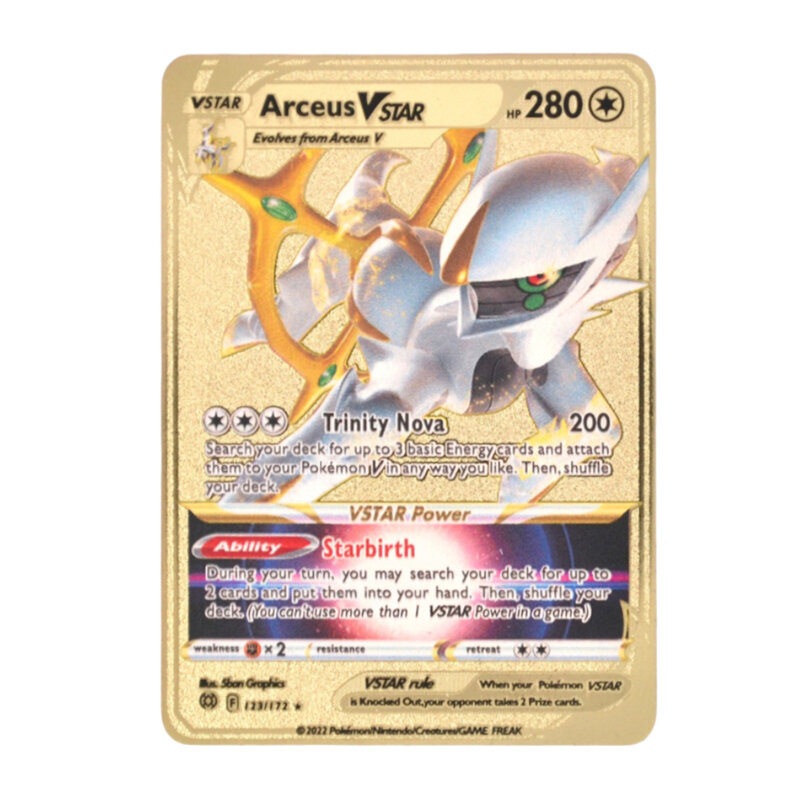 أحدث بوكيمون الذهب بطاقة معدنية الخامس ستار Charizard Arceus VMAX ميجا GX رسالة لعبة بطاقات للعب جمع بطاقة ألعاب أطفال