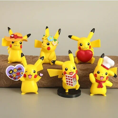 Pokemon Pikachu Lunara Fire Dragon Figures Model Collection Cartoon Pokémon Series Anime Model Ornaments Toys Kids Birthday Gift
