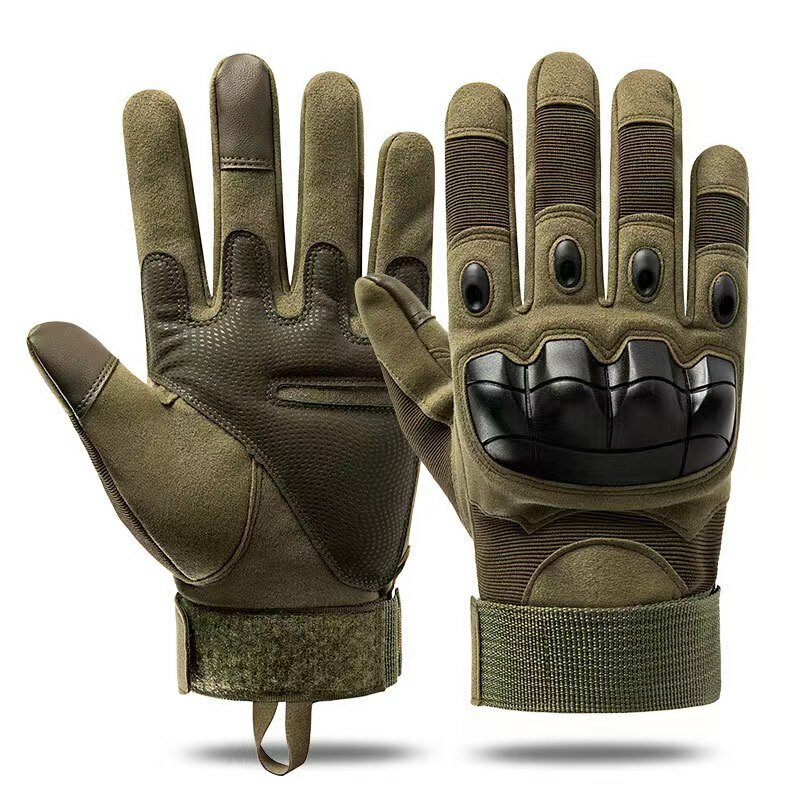 قفازات بنمط عسكري تكتيكي لكامل أصابع الرجال شاشة تعمل باللمس أصابع صلبة Airsoft قفازات للتسلق في الهواء الطلق قفازات قتالية للجيش #5