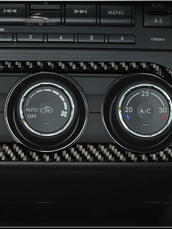 1PC Carbon Fiber AC Control Console Panel Trim For Subaru Forester 2013-18 TypeA