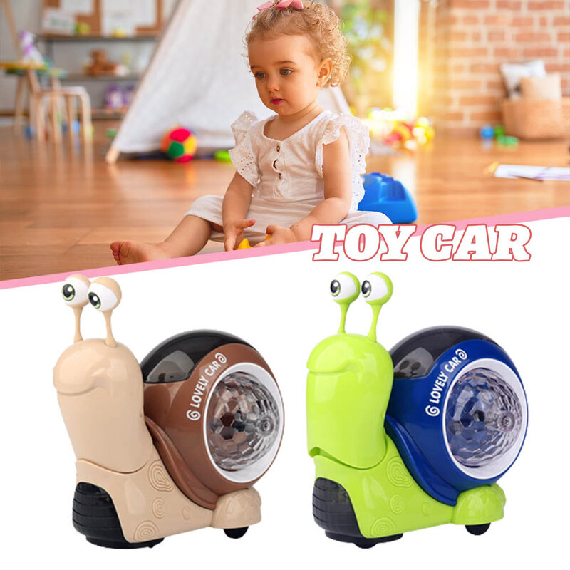 Musical Toy Car with Light Cartoon Walking Animal Snail Early Educational Toy Gift for Toddler Kid Hit and Go Dancing Toy B99 #5
