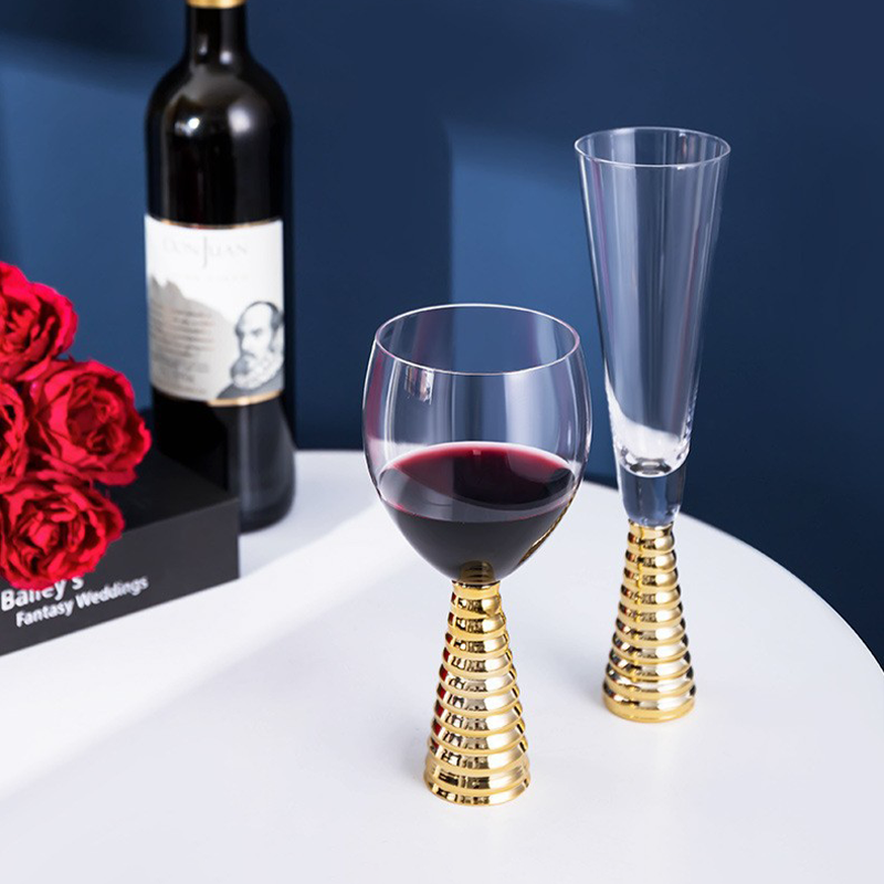خفيف نبيذ فاخر نظارات الذهبي حافة شفافة كأس زجاجية زجاجات الشمبانيا المربعة أكواب متميزة الزفاف ديكور للطاولات درينكوير #2