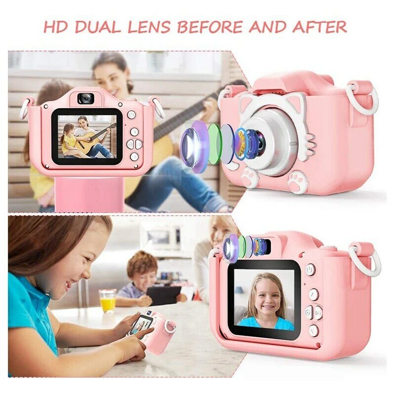 كاميرا صغيرة للأطفال كاميرا رقمية لعبة القط HD كاميرا للأطفال لعبة تعليمية كاميرا لعب الأطفال #4