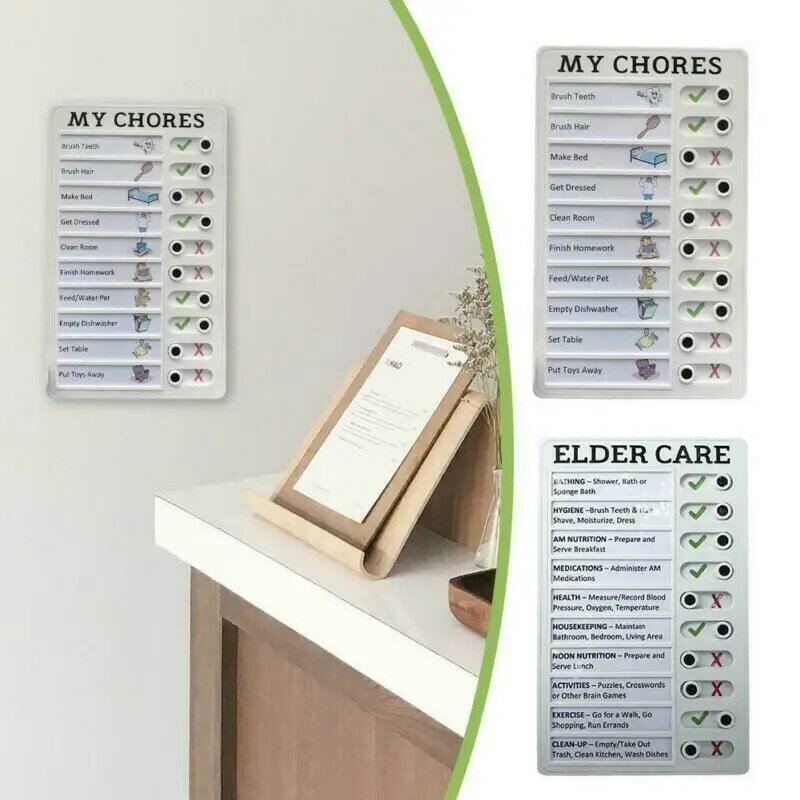 Memo Plastic Board Chore Chart Reusable RV Checklist,My Chores Checklist Board,Elder Car New for RV Home Wall School Classroom