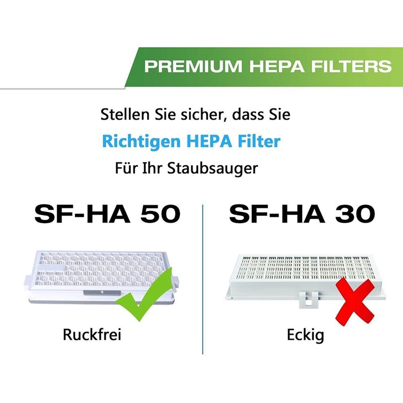 أعلى بيع SF-HA50 HEPA Airclean 50 تصفية متوافقة ل Miele مكنسة كهربائية سلسلة كاملة C3 C2 C1 S8000 S6000 S5000 S4 S5 ، Et