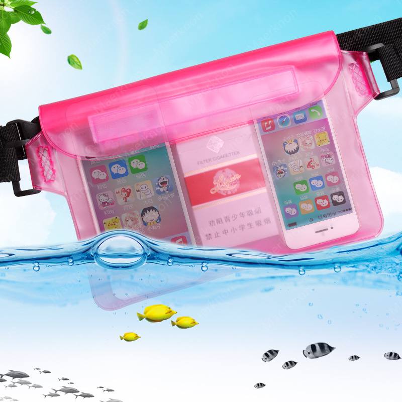 PVC Waterproof Swimming Bag Waist Shoulder Bags Touch Screen Large Size Mobile Covers Underwater Sealing Waterproof Phone Pouch