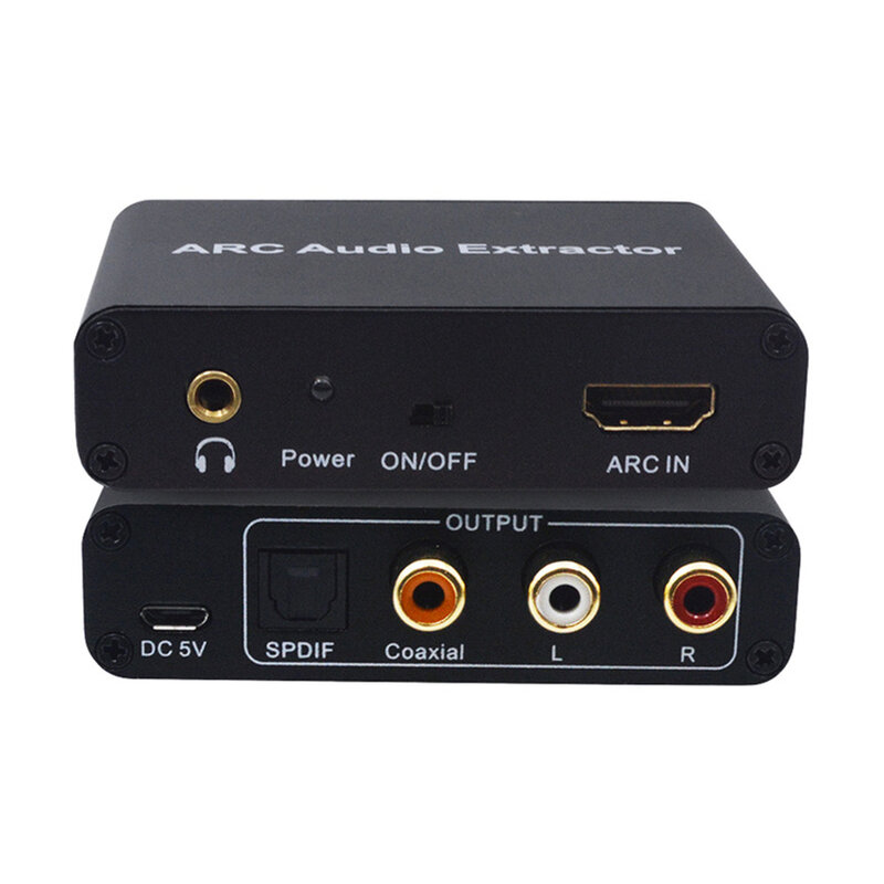 HDMI متوافق قوس مستخرج الصوت 192 كيلو هرتز محول دعم الرقمية RCA L/R محوري SPDIF 3.5 مللي متر مهايئ الرافعة للتلفزيون
