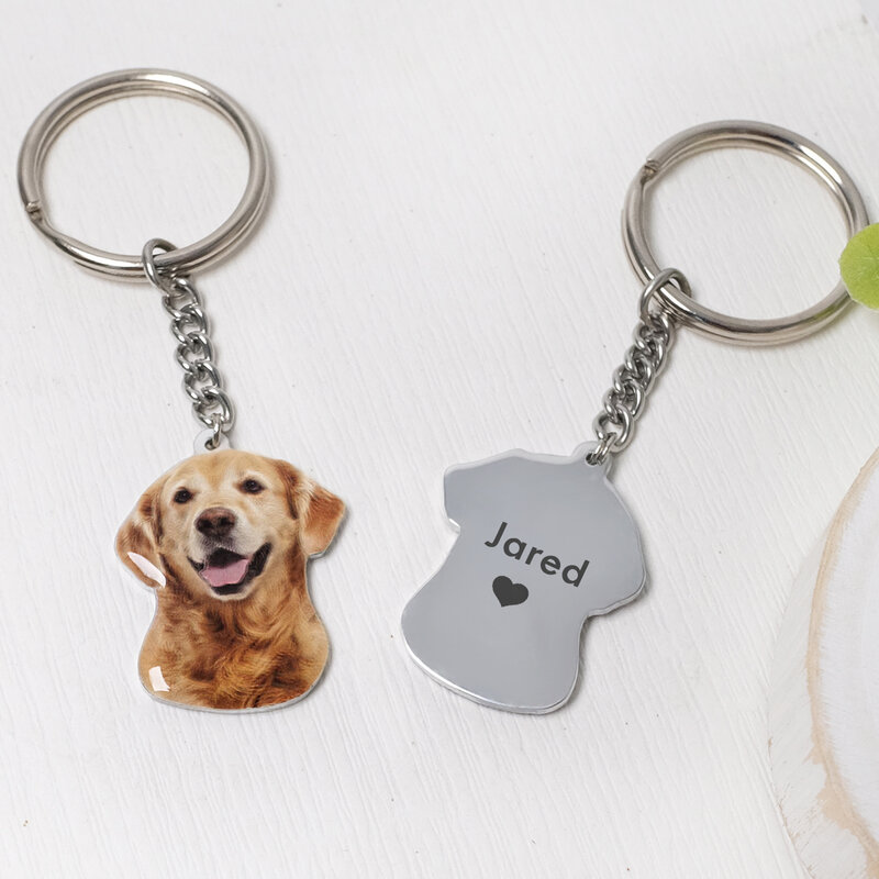 مخصص الحيوانات الأليفة سلسلة مفاتيح صور شخصية الكلب المفاتيح القط كيرينغ الحيوان صور ملحقات السلسلة الرئيسية مخصص هدية لمحبي الكلب