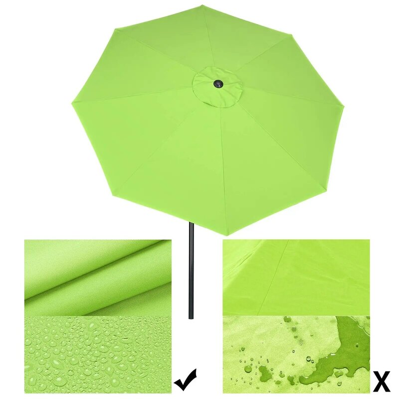 10FT مظلة للأماكن المفتوحة الباحة تتلاشى المقاومة المظلة UV50 + حماية الفاكهة الخضراء