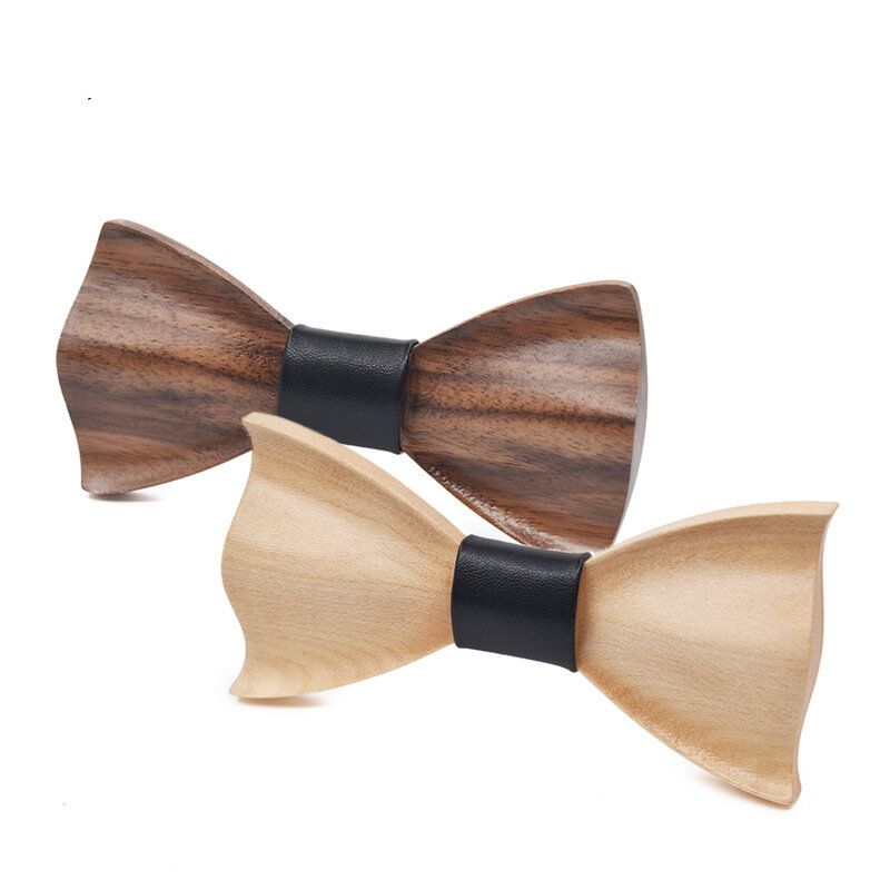 تصميم جديد لتقوم بها بنفسك خشبية التعادل للذكور موضة الخشب ربطة القوس فيونكة عادية الأعمال حفل زفاف إكسسوار اليدوية ذيل السمكة فراشة القوس