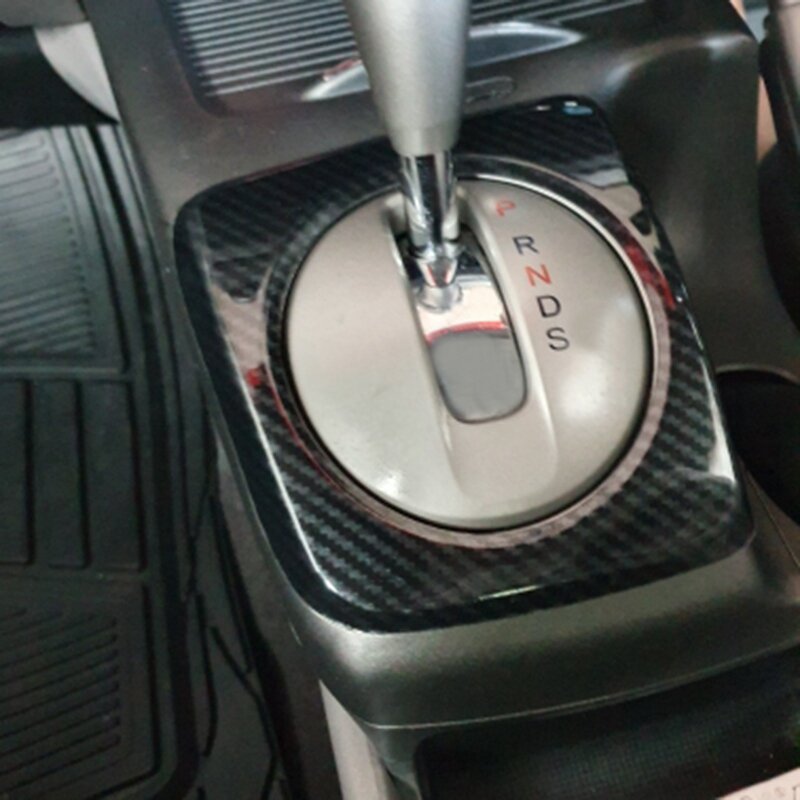 3 قطعة في سيارة ألياف الكربون والعتاد التحول إطار غطاء لوحة الكسوة RHD لهوندا سيفيك 2006-2011 RHD