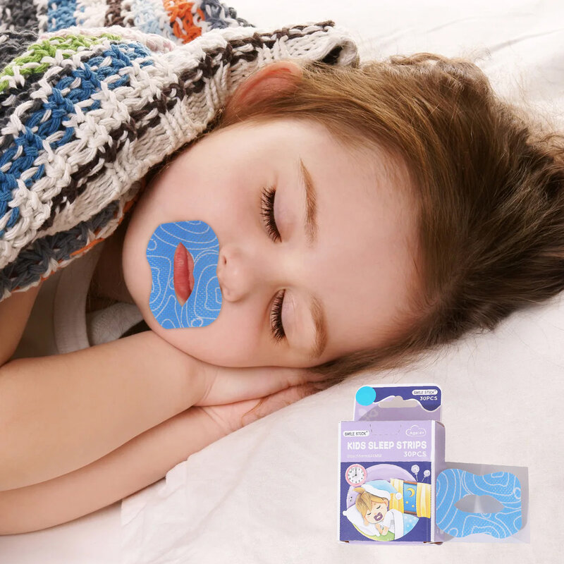 30-PCS Lip Tape for Sleep Kids Sleep Strips Correction Anti-open Mouth Strip Gentle Correction Sticker Tapes for Reducing Mouth