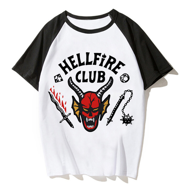 Hellfire Club Tshirts Eddie Munson Unisex T Shirt Women/Men Aesthetic Funny Daily Tee Shirt STRANGER Upside Down Eleven Clothing