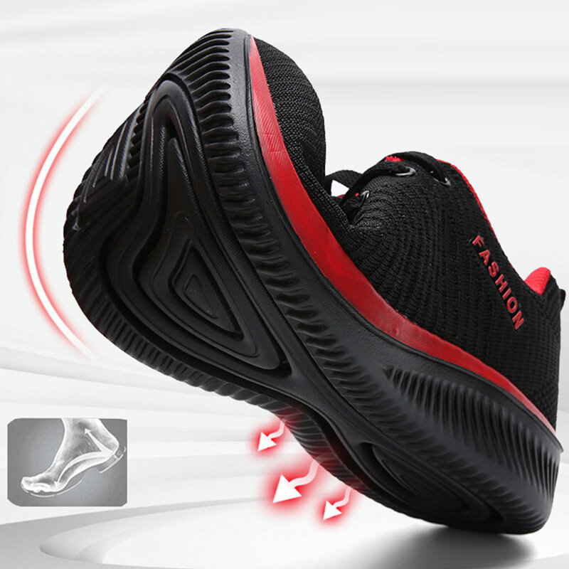 حذاء رياضي رجالي ونسائي شبكي يسمح بالتهوية حذاء رياضي جديد بلون سادة حذاء رياضي مناسب لجميع المباريات مقاس 35-47 حذاء للسير والجري