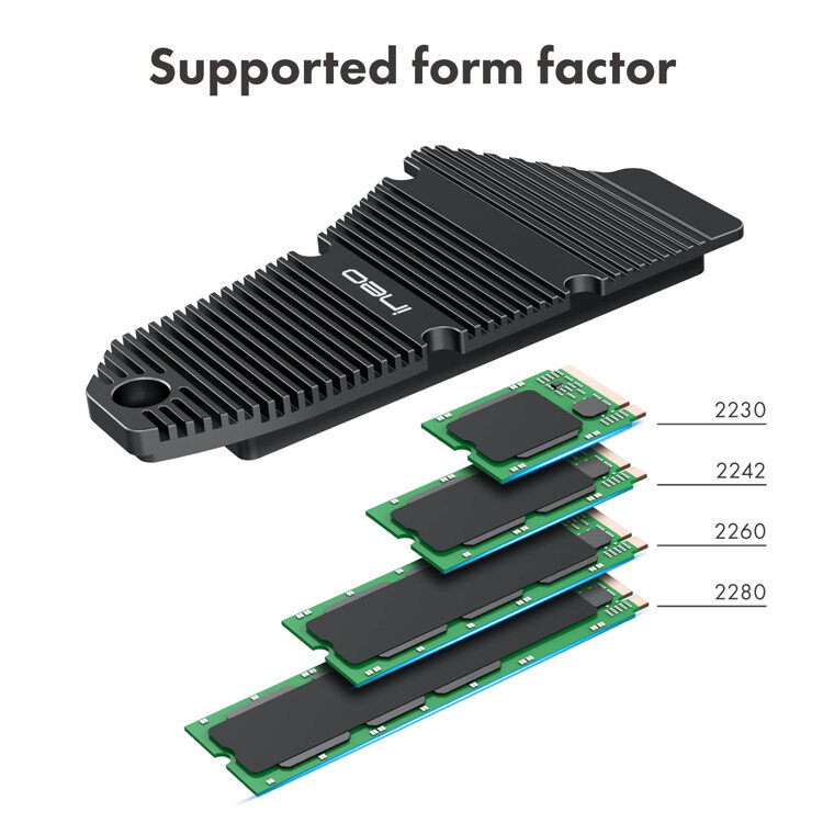 وحدة ألعاب NVMe محرك الحالة الصلبة M.2 SSD مبرد تبريد PS5 يدعم 2230 2242 2260 2280 عوامل الأشكال #4