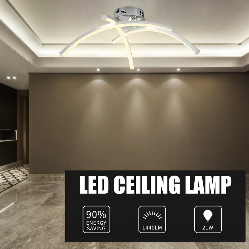 سقف ليد حديث ضوء تريجيمينال 85-265 فولت LED مصباح السقف الثريا غرفة نوم المنزل الإضاءة المطبخ مصباح الحمام LED