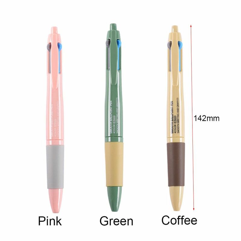 رائجة البيع السلس مكتب التموين القرطاسية متعدد الألوان قلم حبر جاف الكتابة أداة هلام القلم 4 في 1 #6