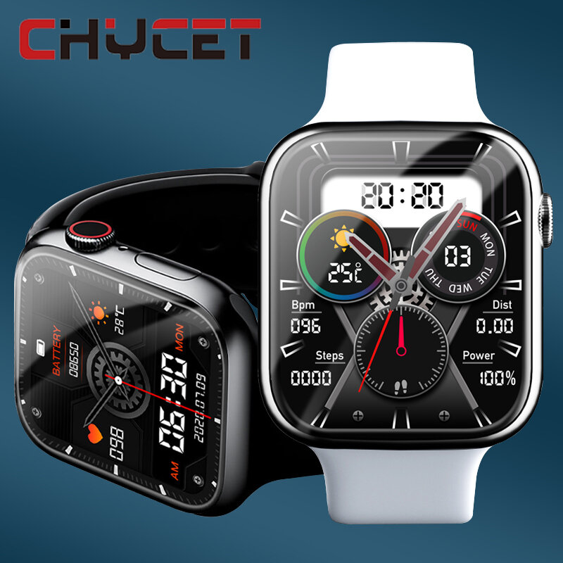 CHYCET 2.0 بوصة ساعة ذكية الرجال NFC 2022 الدعوة Smartwatch النساء الرياضة اللاسلكية شحن تشغيل الموسيقى الأصلي IWO الساعات + صندوق