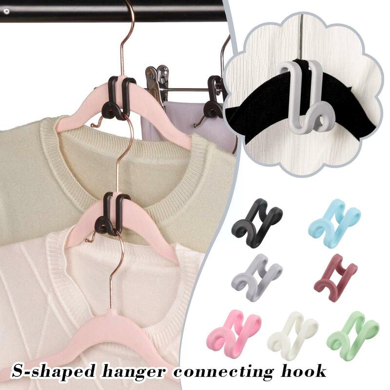 Clothes Hanger Stacking Mini Hook S-shaped Hanger Connection Hanger Hook Storage Wardrobe R4H2