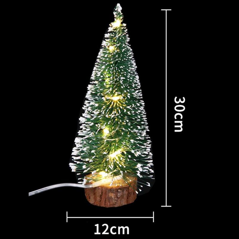 Led شجرة عيد الميلاد مصغرة 15 سنتيمتر 20 سنتيمتر 25 سنتيمتر 30 سنتيمتر ضوء دافئ ضوء ملون حلية ديكور للمنزل #5