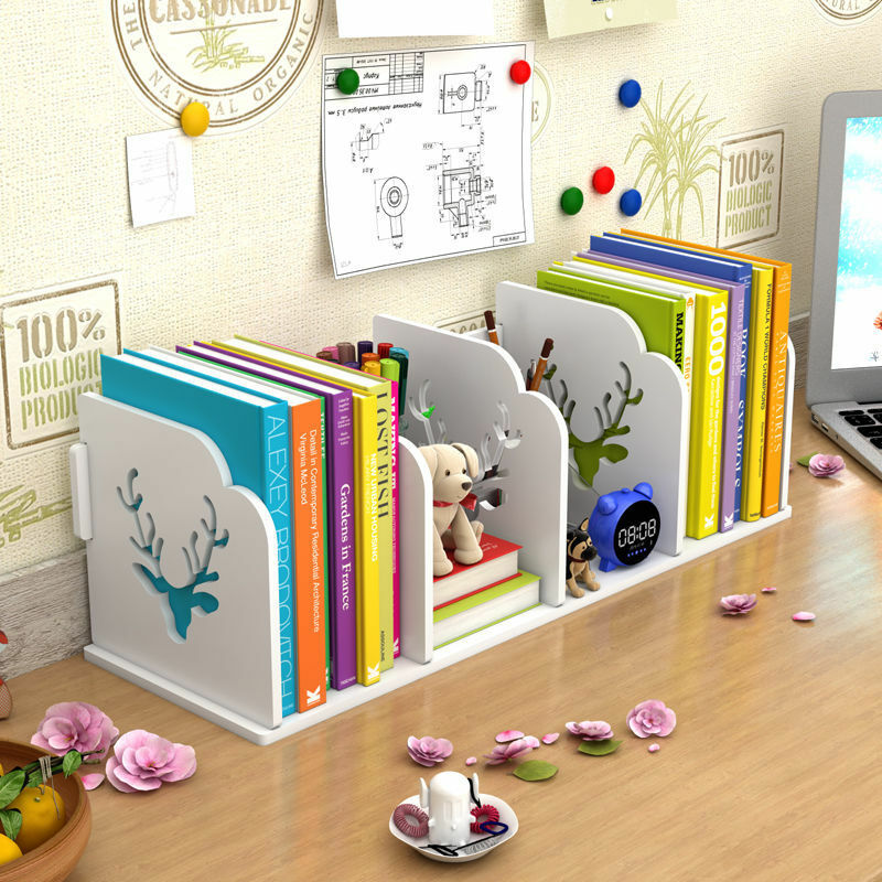 سطح المكتب رف الكتب الصغيرة طالب كتاب حامل بسيط الجدول الجرف الأطفال مكتب مكتب صندوق تخزين الكرتون خزانة الكتب الصغيرة
