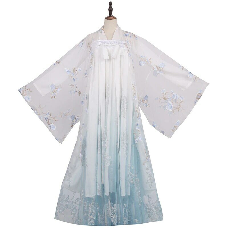 الصينية التقليدية Hanfu فستان المرأة أنيقة هان سلالة الجنية ملابس رقص الأميرة تأثيري كرنفال مرحلة الأداء