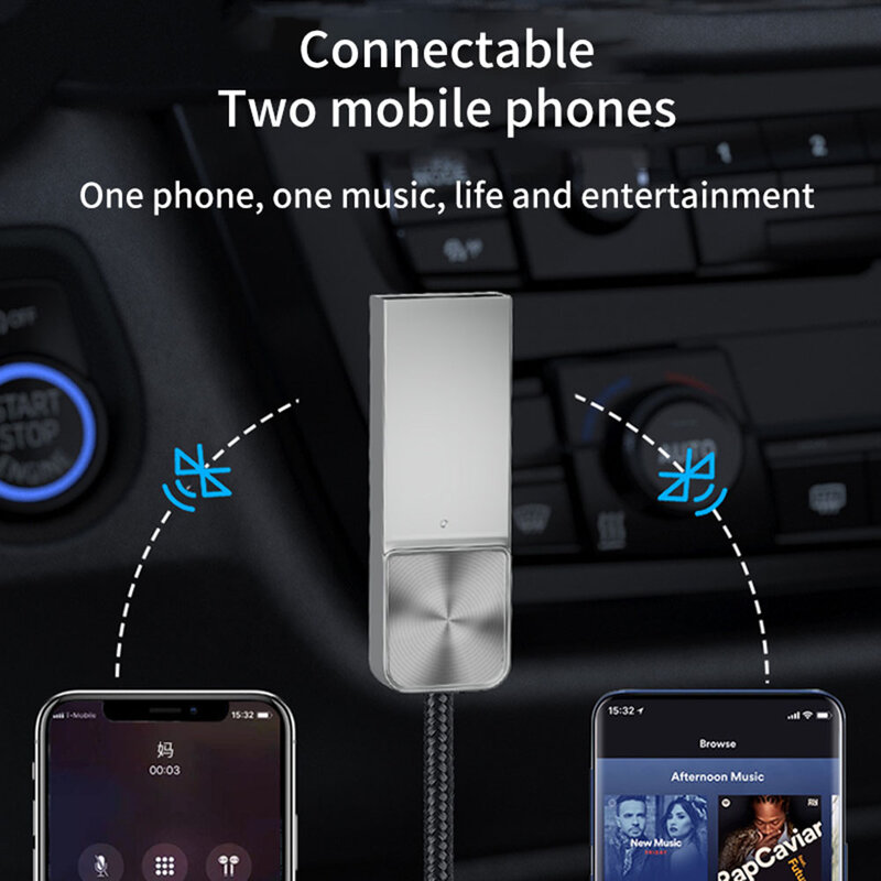 بلوتوث متوافق 5.0 استقبال محول Aux USB دونغل كابل ل سيارة عدة 3.5 مللي متر جاك المتكلم ستيريو الصوت جهاز استقبال للموسيقى #4