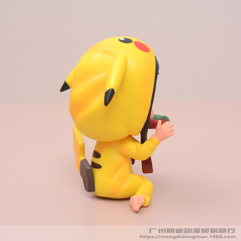 Pokemon Anime Figures Demon Slayer Nezuko Cosplay Pikachu Dressup PVC Doll Toys Desktop Ornaments Collectibles Birthday Gifts