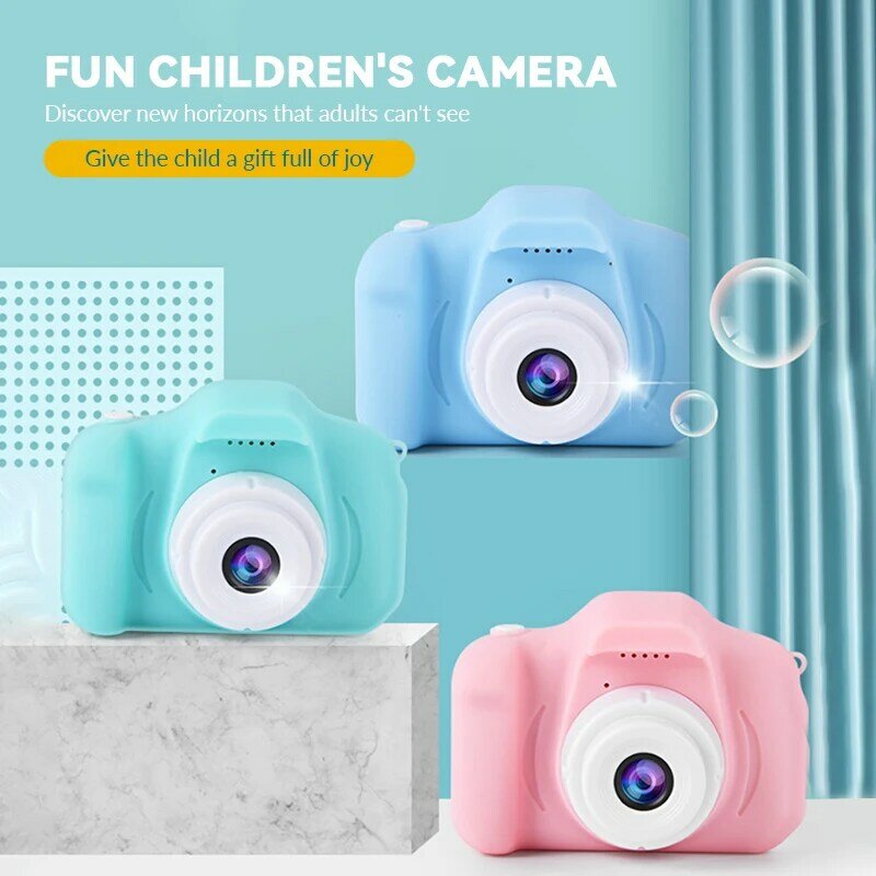 طفل الرقمية HD كاميرا مقاومة للماء صغيرة لطيف الأطفال بولارويد لعبة صبي فتاة هدية عيد 1080P مصغرة كاميرا صغيرة في الهواء الطلق
