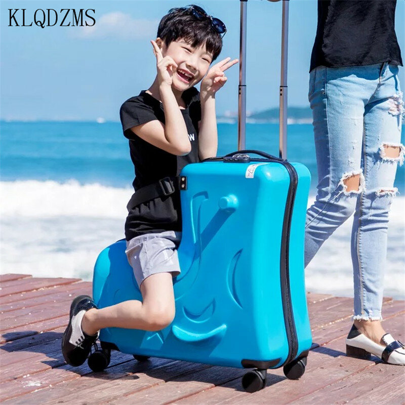 KLQDZMS حقيبة تروللي بعجلات للأطفال عجلة عالمية 20 بوصة يمكن تركيبها حقيبة 24 بوصة الرجال والنساء دفع سحب الأمتعة المد