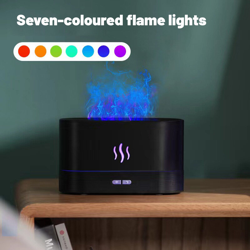 العطور المرطب ، بالموجات فوق الصوتية الهواء المرطب مع LED الإضاءة ، محاكاة الملونة لهب العطر آلة ، USB الصغيرة المنز