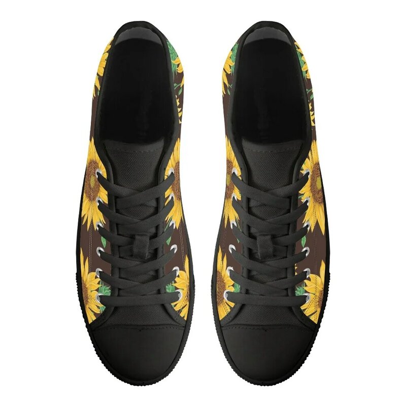 Doginthehole أحذية رياضية منخفضة المستوى عباد الشمس تصميم الفتيات في سن المراهقة خفيفة الوزن حذاء قماش الإناث الفلكنة الشقق 2022 Zapatillas #4