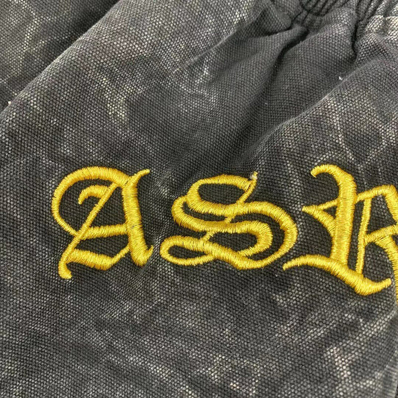 شبكة Askyurself السراويل الأصفر التطريز خطابات شعار الرجال امرأة غسلها خمر الأسود موضة الشارع الشهير المؤخرات غير رسمية #5