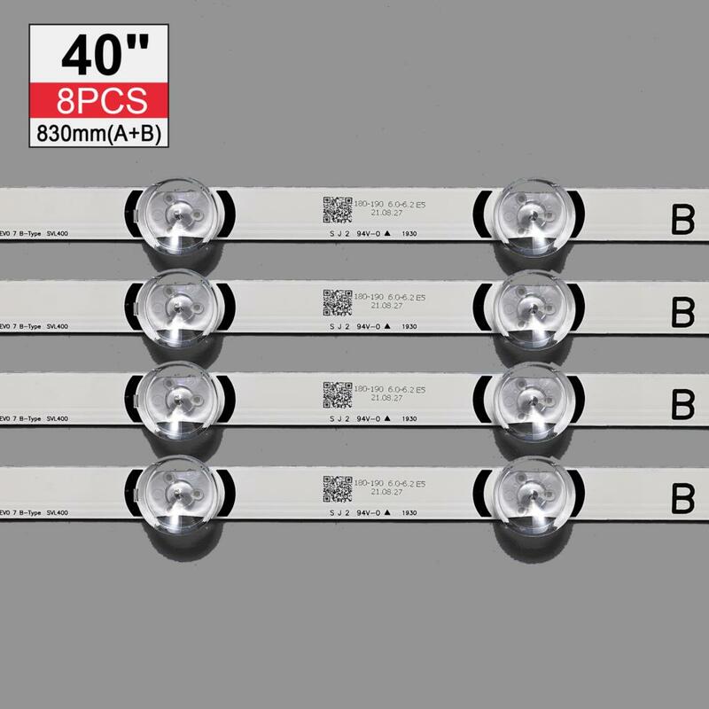 8 قطعة/كيت LED قطاع 4 + 4 المصابيح ل التركي الممتاز 40 "التلفزيون 40LF630V SVL400 HC400DUN-VCKN1-211X VCKN5-214X 40LH5300 DRT4.0 40 6916L-0885A 40lf6350