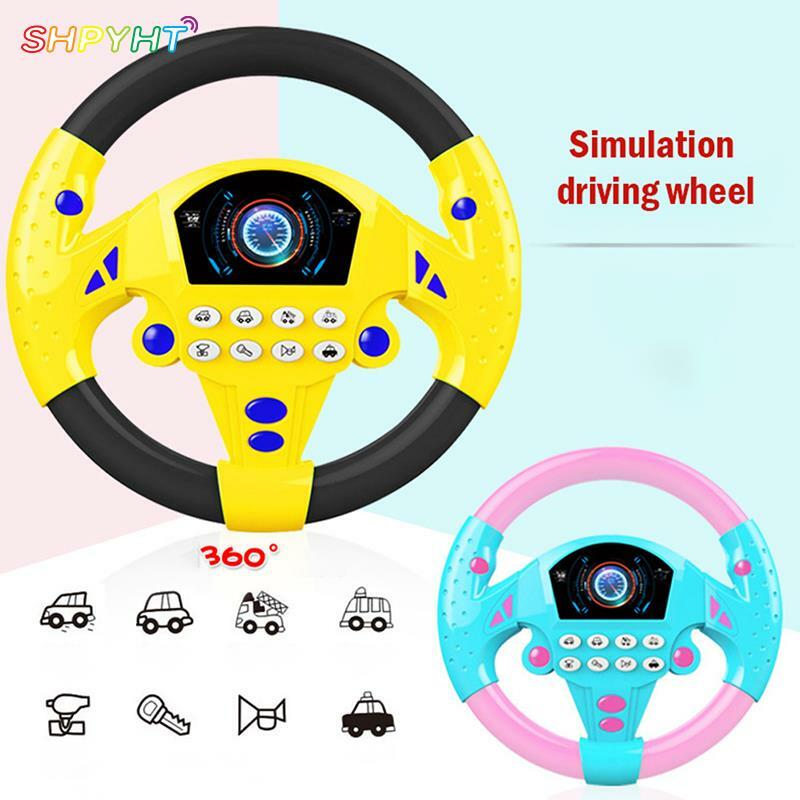 محاكاة القيادة سيارة لعبة عجلة القيادة الاطفال الطفل التفاعلية لعب الأطفال مع ضوء الصوت الموسيقية التعليمية Copilot هدية