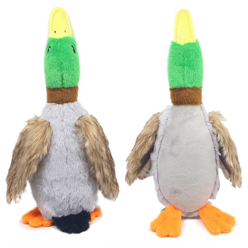 Cute Stuffed Duck Pet Toy Squeak Dog Toy Tooth Cleaning Dog Chew Rope Toy Puppy Stuff