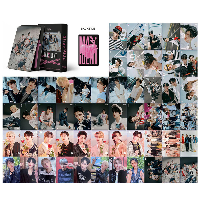 55 قطعة/المجموعة Kpop Photocards الضالة الاطفال 2022 MAXIDENT Lomo جديد ألبوم بطاقات الفتيان Straykids صور بطاقة بريدية لجمع المشجعين