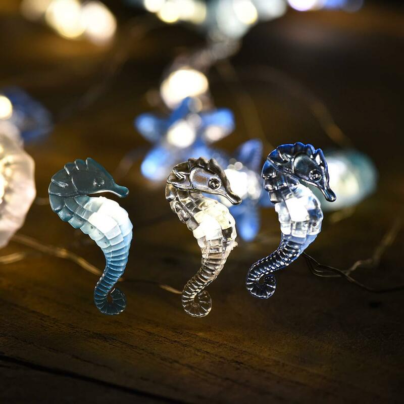 الجنية أضواء 2 متر 3m مصباح ليد سلسلة فرس البحر شل جارلاند أضواء عيد الميلاد للديكور المنزل نافيداد السنة الجديدة غرفة ديكور