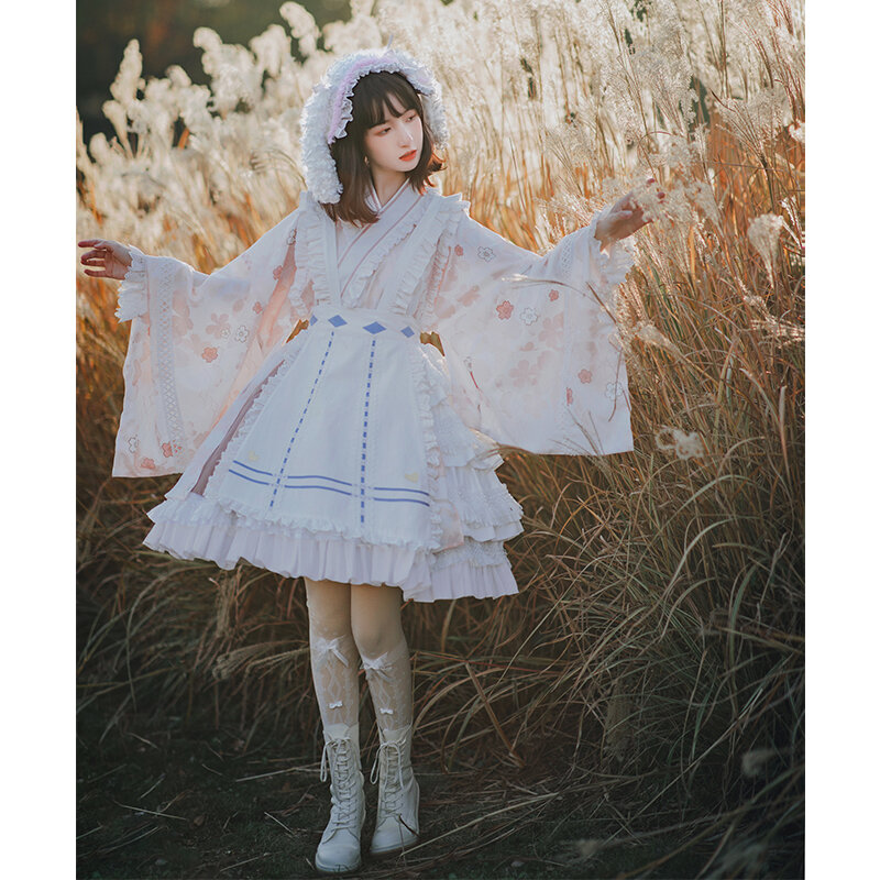 HAYA اليابانية تأثيري أليس الصغيرة الربيع المرأة لوليتا فستان جديد الحلو فضفاض الربيع و الصيف لوليتا فستان الملابس الأوروبية